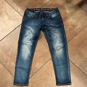 Rock Revival Women’s Distressed Blue Skinny Jeans